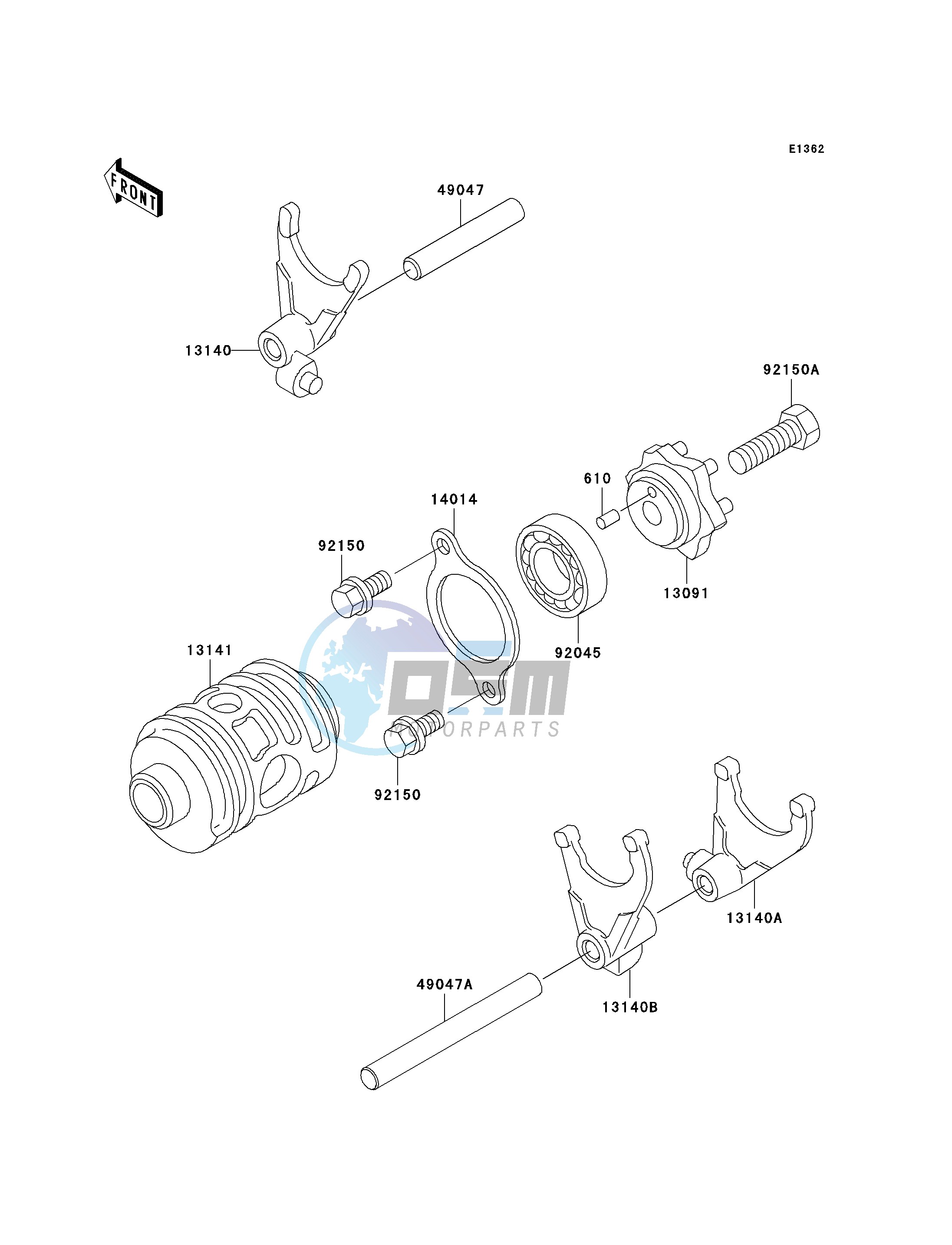 GEAR CHANGE DRUM_SHIFT FORK-- S- -