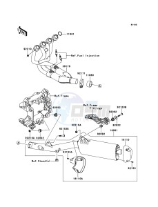 1400GTR ZG1400A8F FR GB XX (EU ME A(FRICA) drawing Muffler(s)