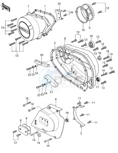 KZ 400 H (H1) drawing ENGINE COVERS