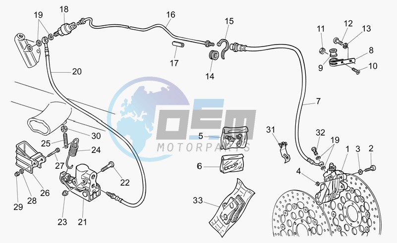 Lh front brake system