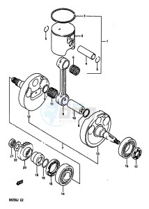 RM250 1988 drawing CRANKSHAFT