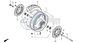 VTX1800C drawing FRONT WHEEL