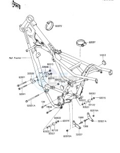 KX 125 D [KX125] (D1) [KX125] drawing FRAME FITTINGS