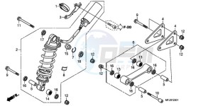 CBR600RA9 France - (F / ABS CMF) drawing REAR CUSHION (CBR600RA)