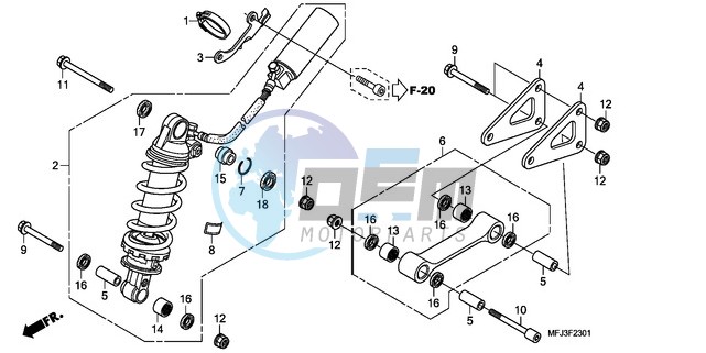 REAR CUSHION (CBR600RA)