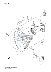 GSX1300BK (E3-E28) drawing HEADLAMP