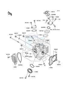 KLX110 KLX110CDF EU drawing Cylinder Head