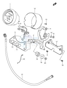 VZ800 (E2) MARAUDER drawing SPEEDOMETER