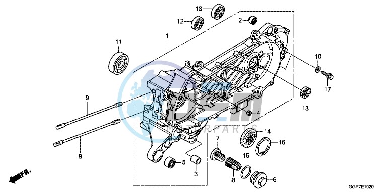 LEFT CRANKCASE