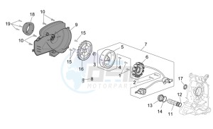 Scarabeo 50 4t 2v e2 drawing Cdi magneto assy