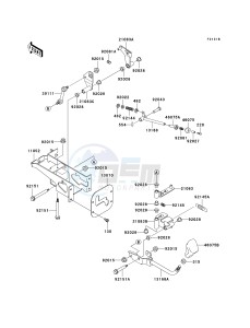 KAF620 G MULE 3000 (G1-G5) MULE 3000 drawing FRAME FITTINGS-- LEVER- -