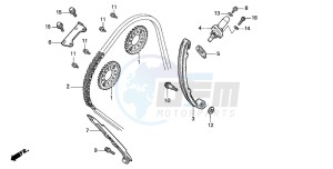 CBR600F drawing CAM CHAIN/TENSIONER