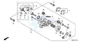 VFR1200FDB drawing REAR BRAKE CALIPER (VFR1200FD) (PARKING)