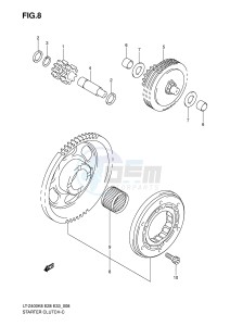 LT-Z400 (E28-E33) drawing STARTER CLUTCH