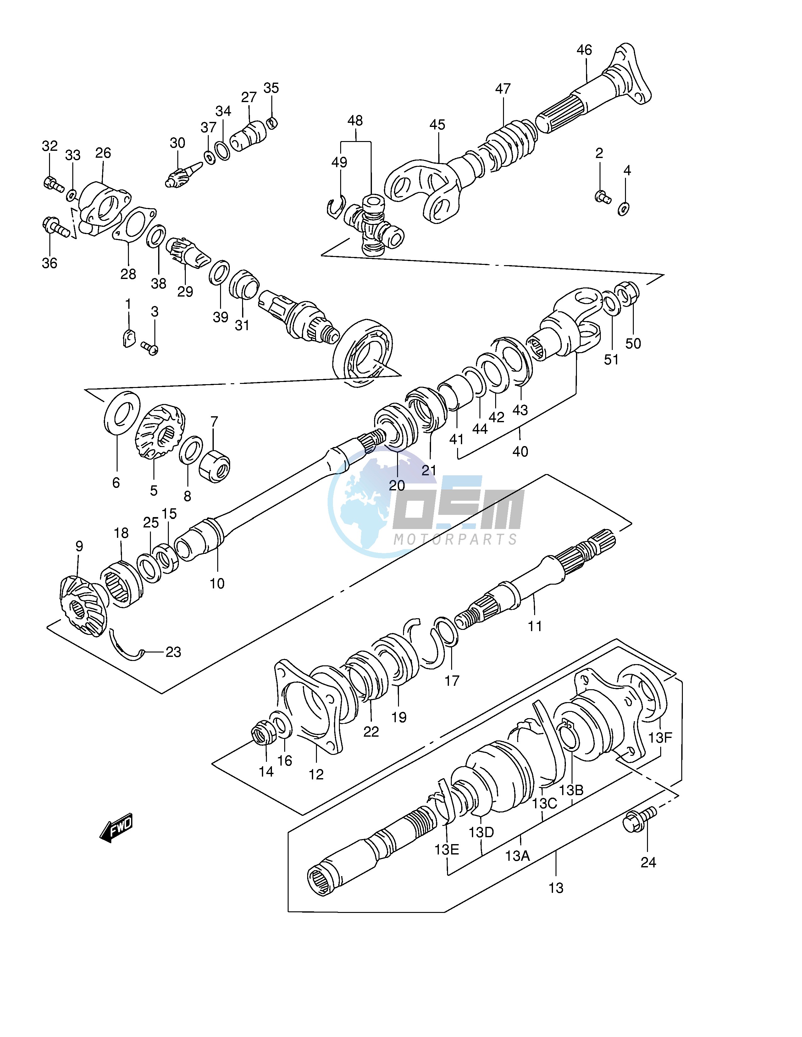 SECONDARY DRIVE (MODEL W X Y)