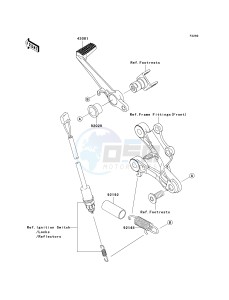 ZX 600 R [NINJA ZX-6R MONSTER ENERGY] (R9FA) R9F drawing BRAKE PEDAL_TORQUE LINK