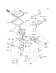 MULE_600 KAF400B7F EU drawing Air Cleaner