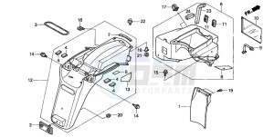 XL650V TRANSALP drawing REAR FENDER