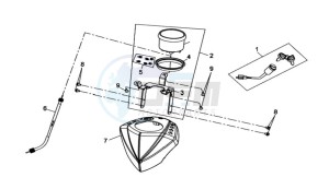 QUAD LANDER 300S ENTRY drawing DASHBOARD / SPEEDOMETER CABLE / WIRING HARNASS