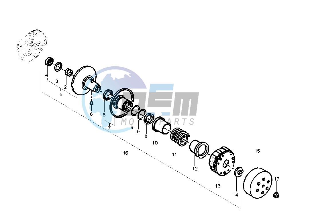 Driven pulley