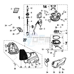 VIVA XRN A EU1 drawing CARBURETTOR