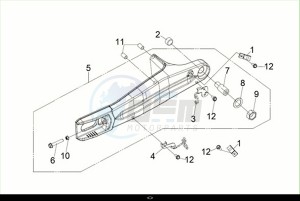 MAXSYM TL 508 (TL50W2-EU) (M2) drawing R. SWING ARM / MAXSYM TL 508 (TL50W2-EU) (M2)