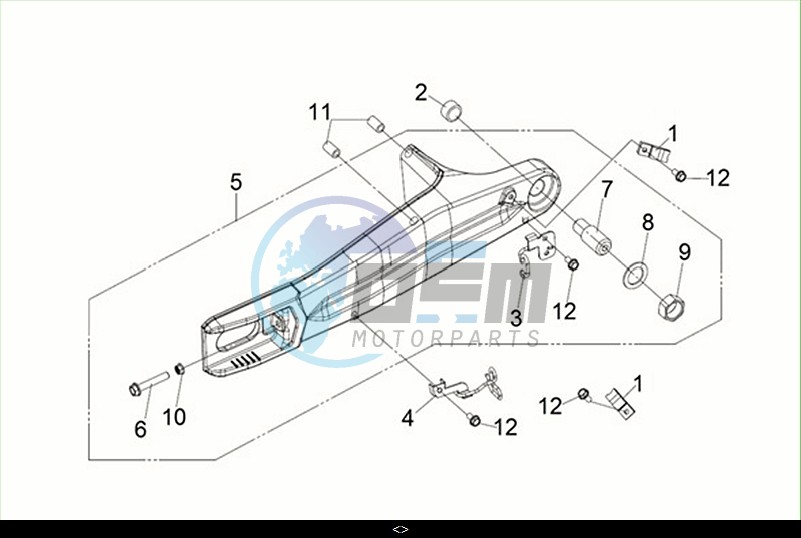 R. SWING ARM / MAXSYM TL 508 (TL50W2-EU) (M2)