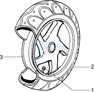 Zip 50 fast rider RST drawing Rear Wheel