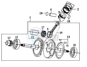 EURO MX 125 DUAL DISK 50 drawing PISTON CRANK SHAFT