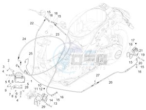 GTS 300 ie ABS (NAFTA) drawing Brakes pipes - Calipers (ABS)