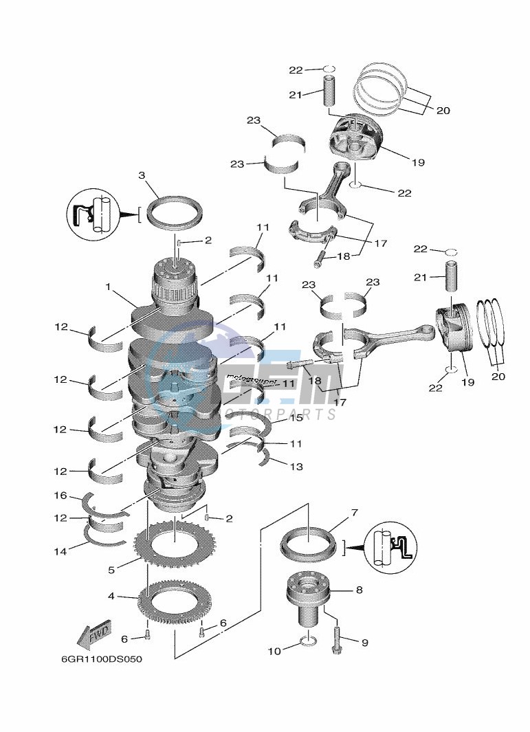 CRANKSHAFT--PISTON