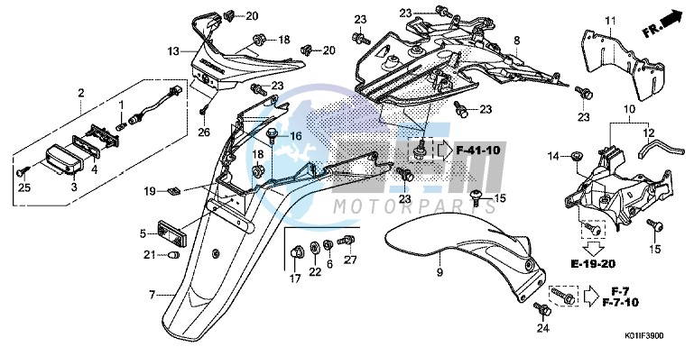 REAR FENDER/LICENSE LIGHT