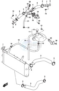 DL1000A drawing RADIATOR HOSE