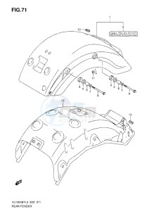 VL1500 BT drawing REAR FENDER