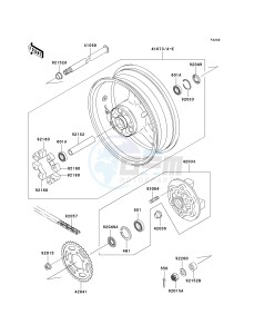 ZX 600 J [NINJA ZX-6R] (J1-J3) [NINJA ZX-6R] drawing REAR WHEEL_CHAIN