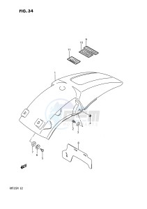 RM125 (E2) drawing REAR FENDER