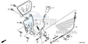 TRX420FA1F TRX420 Europe Direct - (ED) drawing SELECT LEVER