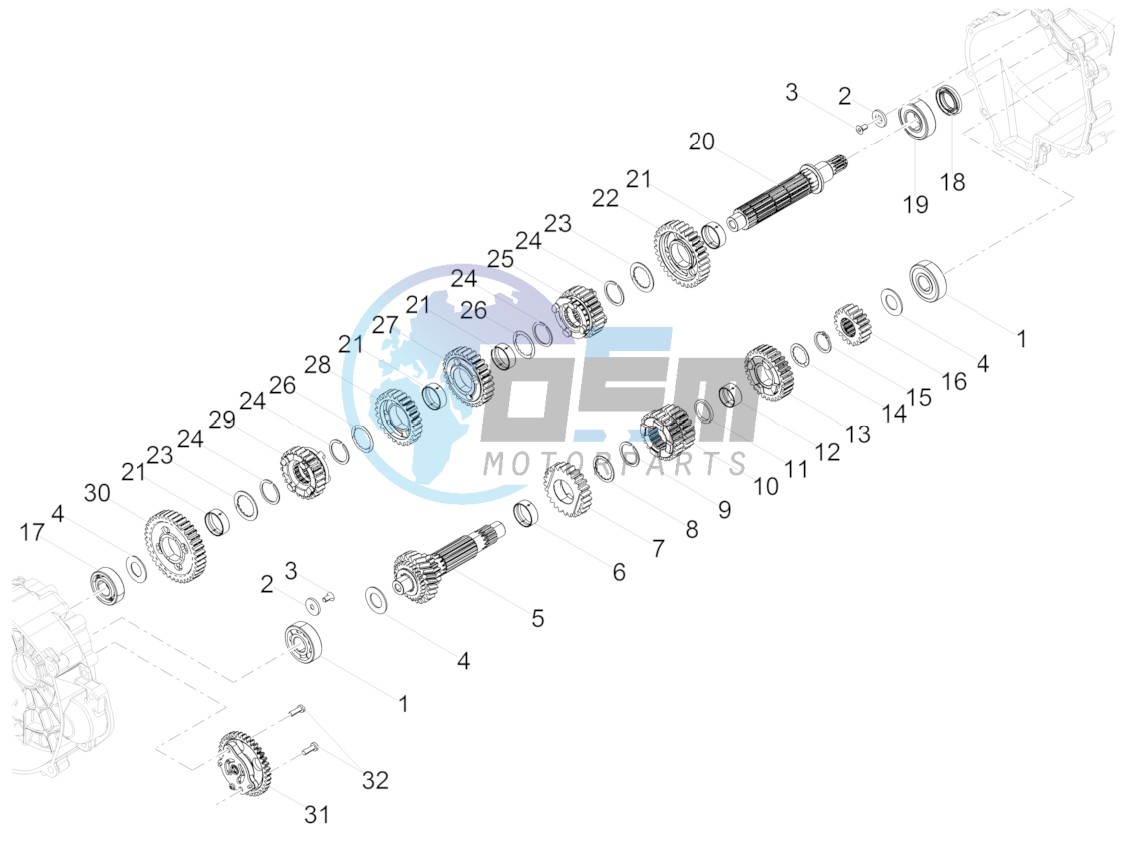 Versnellingsbak - Gear assembly