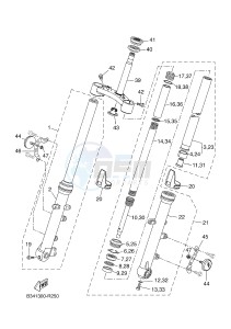 MTM690-U MTM-690-U XSR700 (B342 B342) drawing FRONT FORK