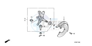 TRX420TM9 Australia - (U / 2WD) drawing FRONT KNUCKLE (2WD)