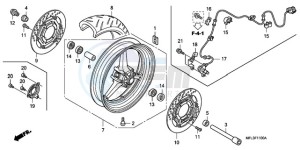 CBR1000RA9 Europe Direct - (ED / ABS MME TRI) drawing FRONT WHEEL