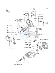 KAF 400 A [MULE 610 4X4] (A6F-AF) A9F drawing GEAR CHANGE MECHANISM