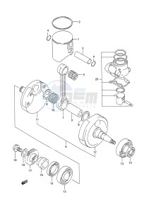 RM250 (E28) drawing CRANKSHAFT (MODEL P)