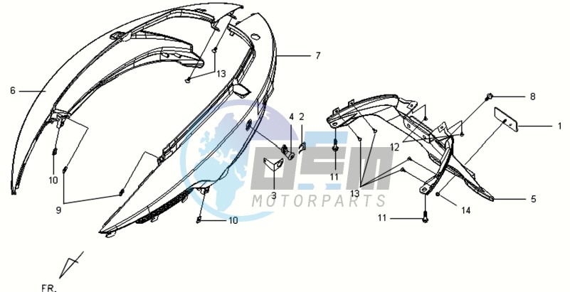 COWLING / REAR MUDGUARD