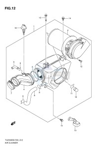 TU250X (E3) drawing AIR CLEANER