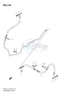 AN400 (E3-E28) Burgman drawing REAR BRAKE HOSE (AN400L1 E33)