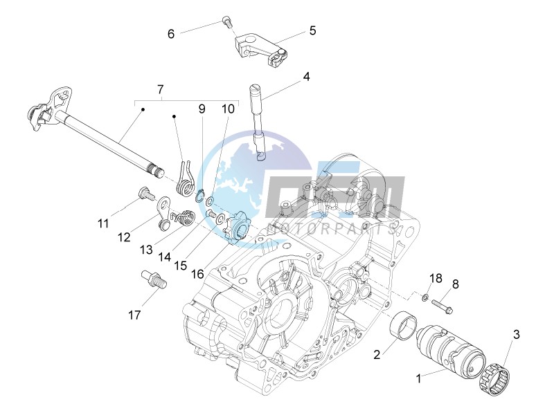 Gear box / Selector / Shift cam