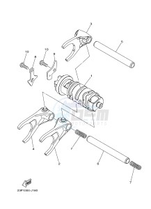 XT1200Z (2BS1 2BS2) drawing SHIFT CAM & FORK