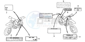 XR650R drawing CAUTION LABEL