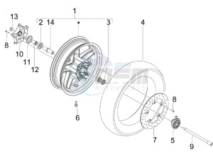 X7 300 ie Euro 3 drawing Front wheel